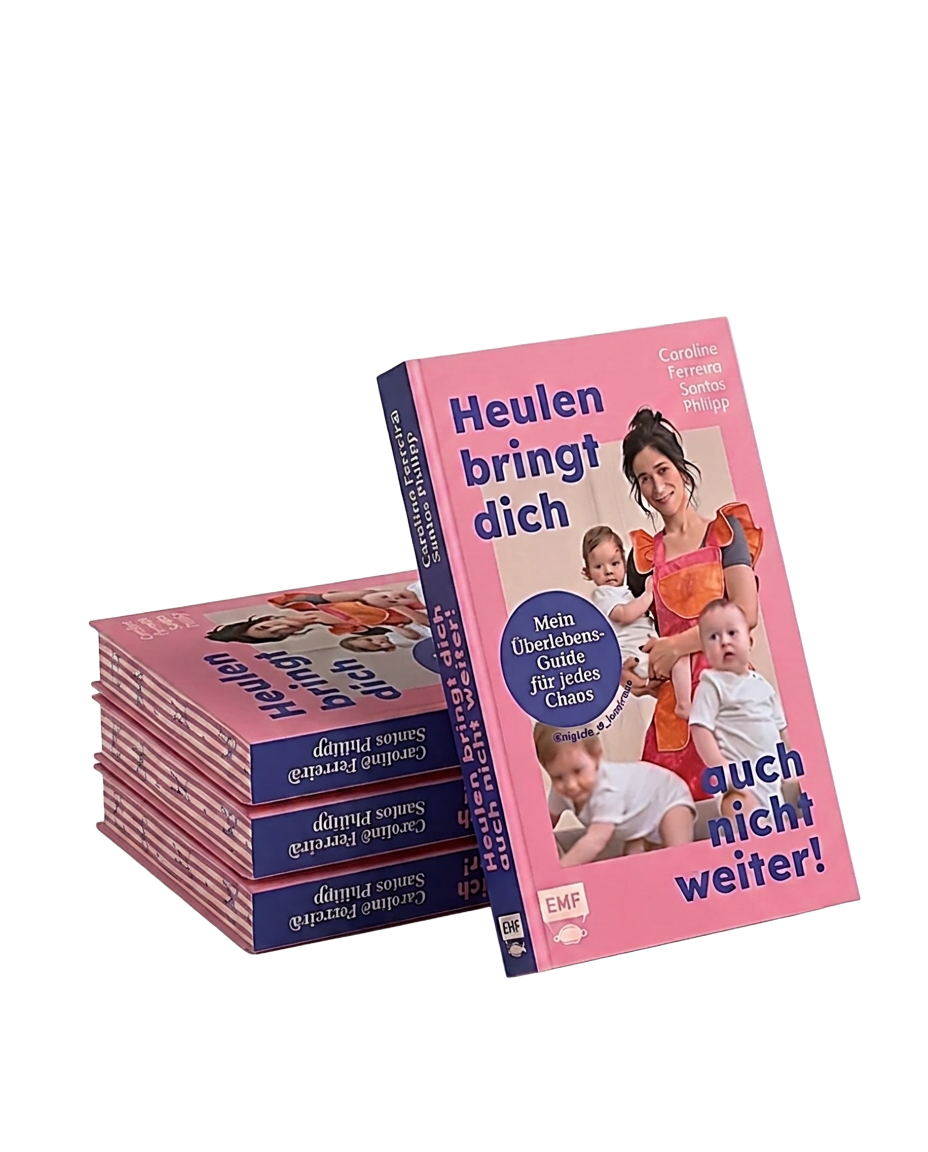 Buchstapel Heulen bringt dich auch nicht weiter – signierte Vorbestellung